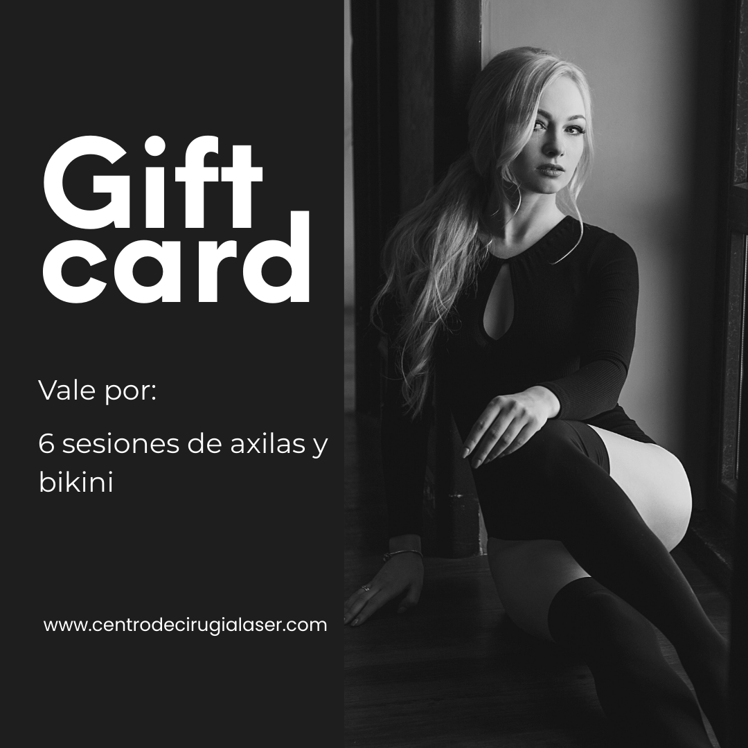 Gift Card Smooth Vibes Bikini de depilación láser: 6 sesiones en axilas y bikini en Centro de Cirugía Láser