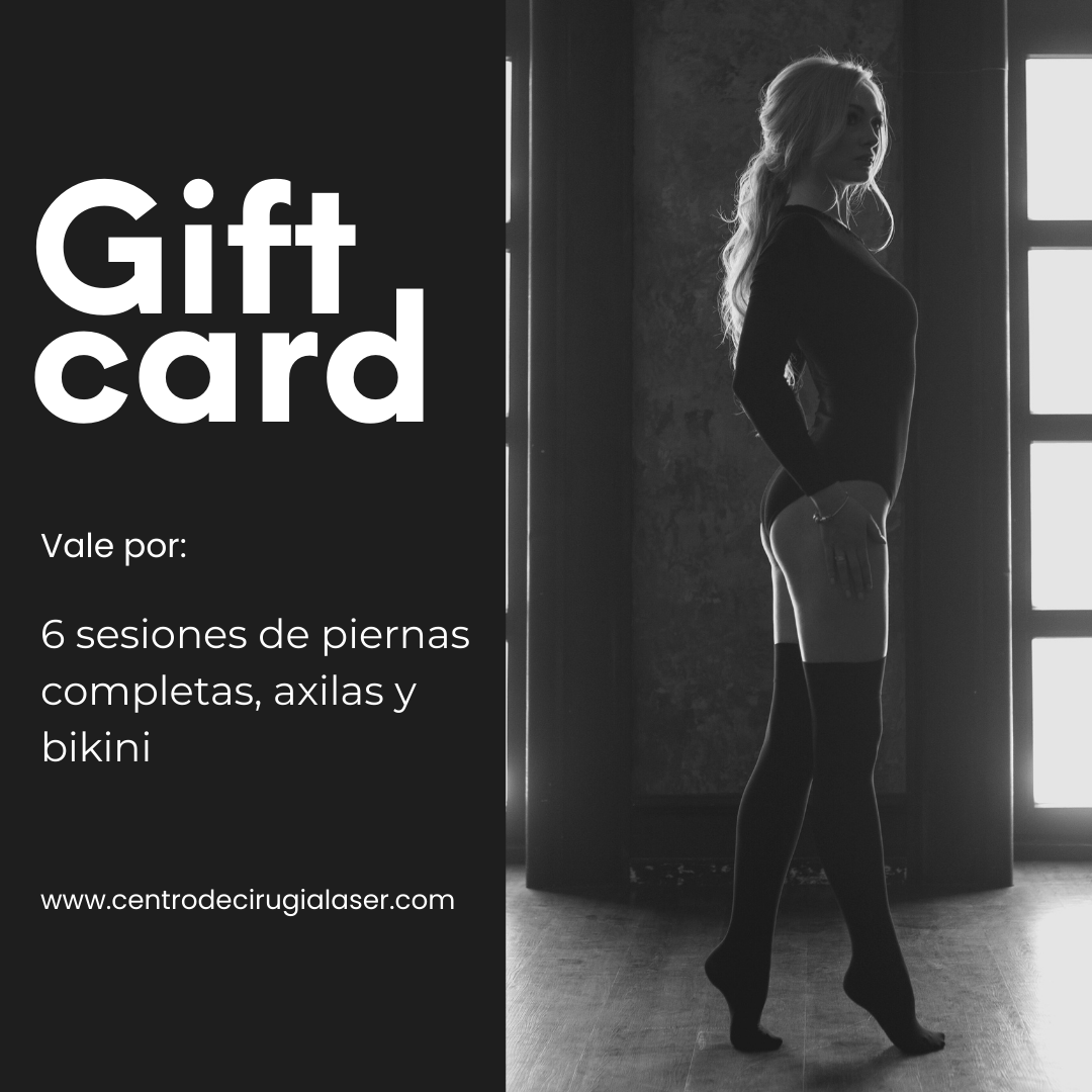 Gift Card Silk Touch de depilación láser: 6 sesiones en piernas completas, bikini y axilas en Centro de Cirugía Láser